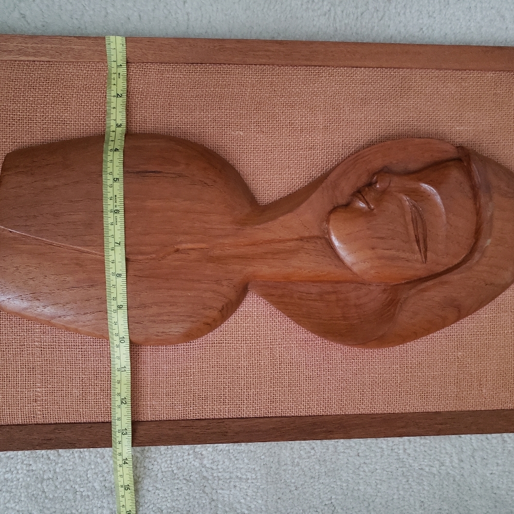 Vintage MCM teak silhouette carved wood pair - Picture 12 of 16